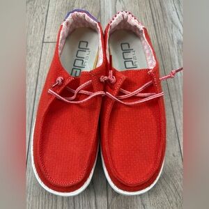 Hey Dude Red Lightweight Casual Slip-On Shoes